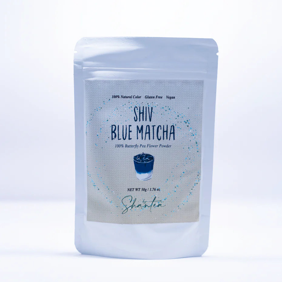 Shiv Blue Matcha (Butterfly Pea Flower Powder). 70 serving per package.