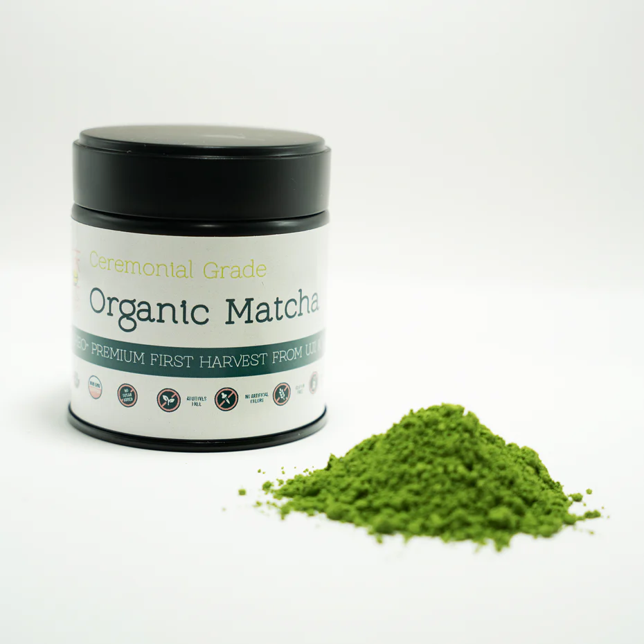 Organic Ceremonial Grade Matcha Premium – Tin 30grams- 30 servings