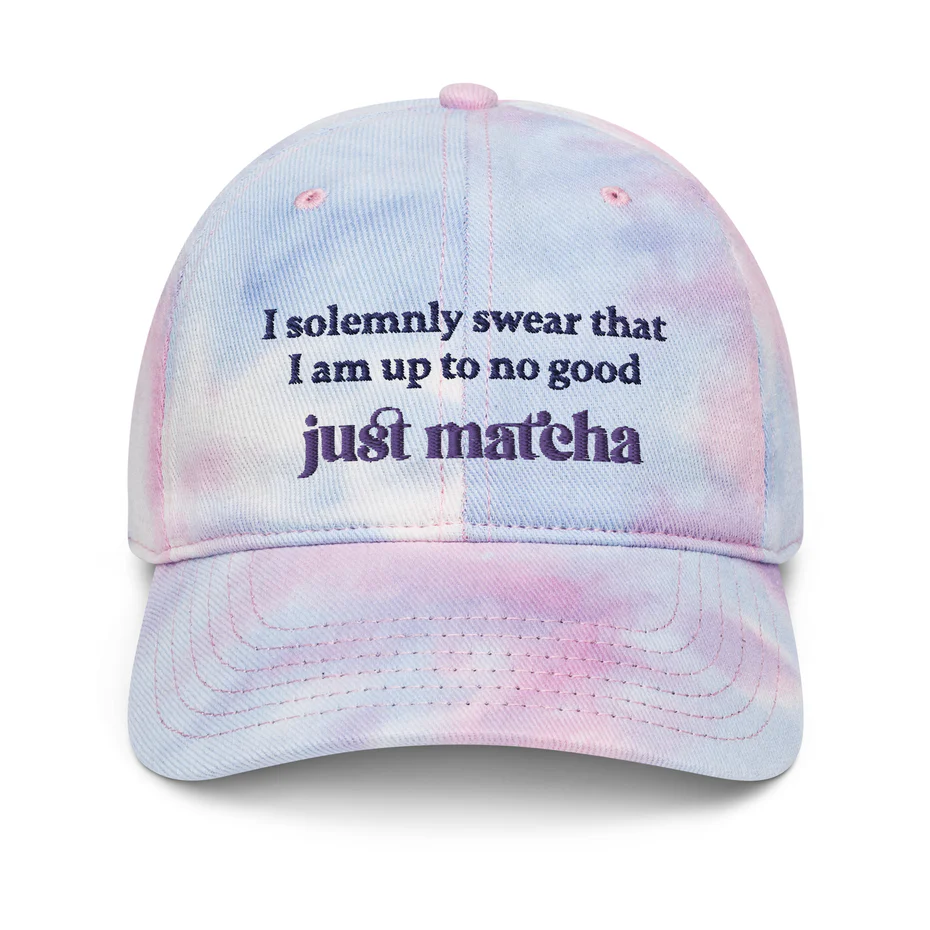 tie dye hat cotton candy front eecd x crop centerx